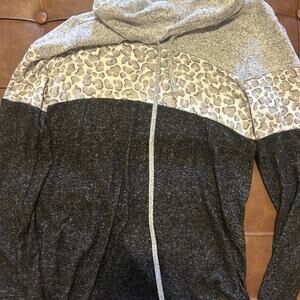 Cheetah Print Cowl Neck tunic